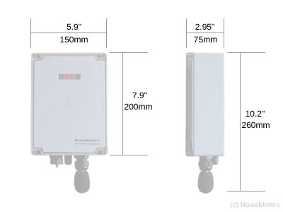 noise monitor dimensions