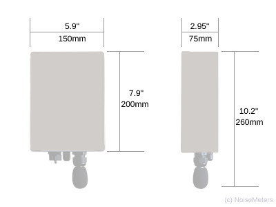 noise monitor dimensions