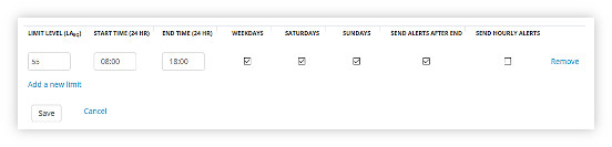 setting notification and alert limits