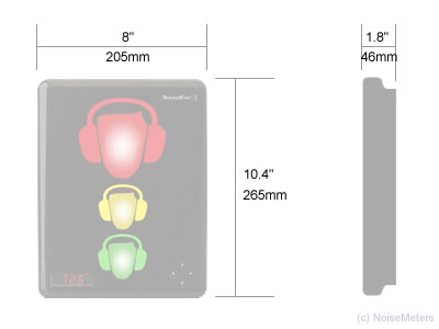 industrial noise sign dimensions